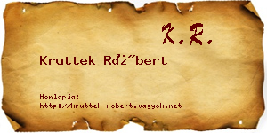 Kruttek Róbert névjegykártya
